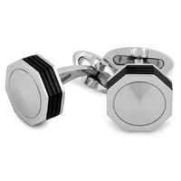 Montegrappa NeroUno Linea Steel Cufflinks