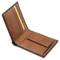 montegrappa wallet 3 cc with coin case brown caramel