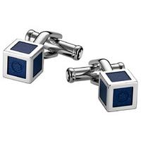 Montblanc Cufflinks Cube Steel Blue Lacquer