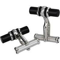 Montblanc Cufflinks with Platinum Finish and Onyx Bar