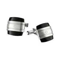 Montblanc Cuff Links Square Stainless Steel Black Onyx