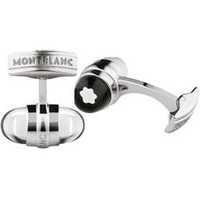 montblanc cuff links platinum plated with floating montblanc emblem