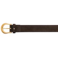 montblanc belt round vintage gold pin buckle dark brown suede strap 35 ...