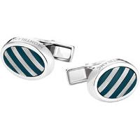 Montblanc Cufflinks Kennedy Oval Steel Resin