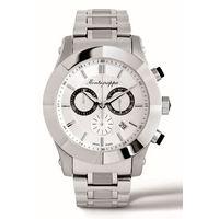 Montegrappa NeroUno Quartz Chronograph Steel Silver Dial Steel Bracelet