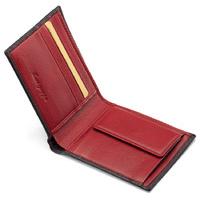 Montegrappa Wallet 3 CC with Coin Case Black & Red