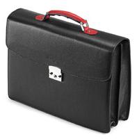 Montegrappa Business Briefcase Black & Red