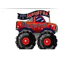 monster truck happy birthday card