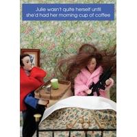 morning cup of coffee funny personalised card