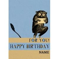 Monkey For You - Personalised Birthday Card