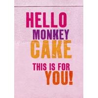 monkey cake everyday card