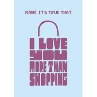 More than Shopping | Valentine\'s Day card