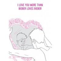 more than bieber funny valentines day card va1032scr