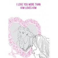 more than kim loves kim valentines day card va1035