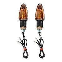 Motorcycle Amber Turn Signal Light Bulb Indicator (2 Pcs)