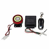 Motorcycle Security Alarm Theft Protection Remote Control Kit DC12V Black