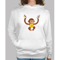 monkey sympathetic white sweatshirt