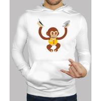monkey sympathetic white sweatshirt