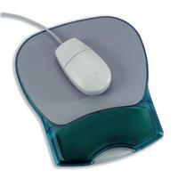 Mouse Mat Pad with Wrist Rest Gel (Translucent Blue)