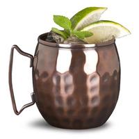 moscow mule barrel hammered copper mug 145oz 414ml set of 4
