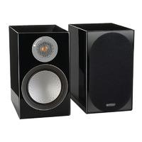 monitor audio silver 100 gloss black bookshelf speakers pair