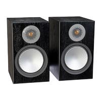 monitor audio silver 100 black oak bookshelf speakers pair