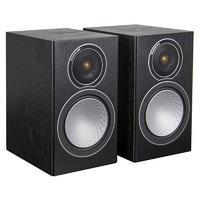 monitor audio silver 1 black oak bookshelf speakers pair