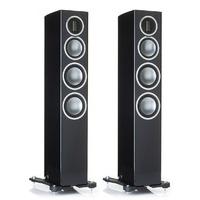 monitor audio gold 200 gloss black floorstanding speakers pair