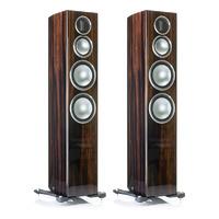 monitor audio gold 300 piano ebony floorstanding speakers pair