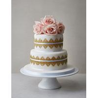 Modern Lace Wedding Cake