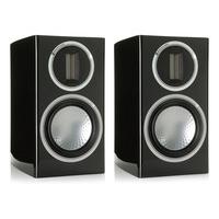 monitor audio gold 50 gloss black bookshelf speakers pair
