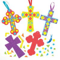 mosaic cross decoration kits pack of 16