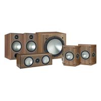 monitor audio bronze 2av10 walnut 51 speaker package