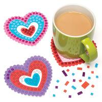 mosaic heart coaster kits pack of 30