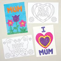 Mother\'s Day Sand & Glitter Art Picture Sheets (Pack of 6)