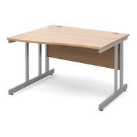 move wave desk 1200mm left hand beech