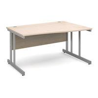 move wave desk 1400mm right hand maple