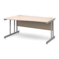 move wave desk 1600mm left hand maple