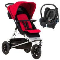 Mountain Buggy +One 2in1 Travel System-Berry