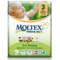 Moltex Nature Disposable Nappies - Midi - Size 3 - Pack of 34