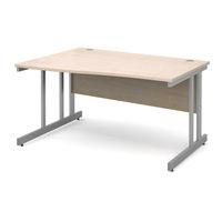 Move Wave Desk 1400mm Left Hand Maple