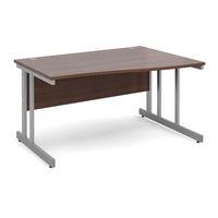 move wave desk 1400mm right hand walnut