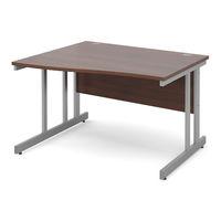 move wave desk 1200mm left hand walnut