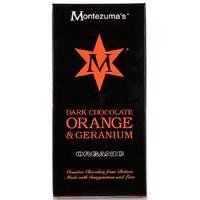 montezumas organic orange geranium dark chocolate 100g