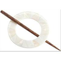 Mother Of Pearl Round Shawl Pin- 230832