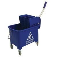 Mobile Mop Bucket 20 Litre Colour Coded with Handle and Castors Blue