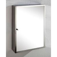 Monaco Single Door 35cm Wide by 50cm Tall Mirror Bathroom Wall Cabinet With Internal Shelves