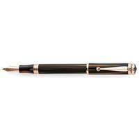Montegrappa Ducale Brown with Rose Gold Trim Medium Fountain Pen