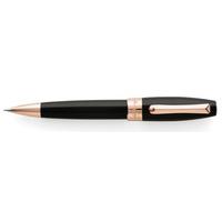 montegrappa fortuna black rose gold trim pencil