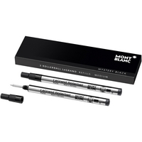 montblanc le grand black fine rollerball refill pack of 2